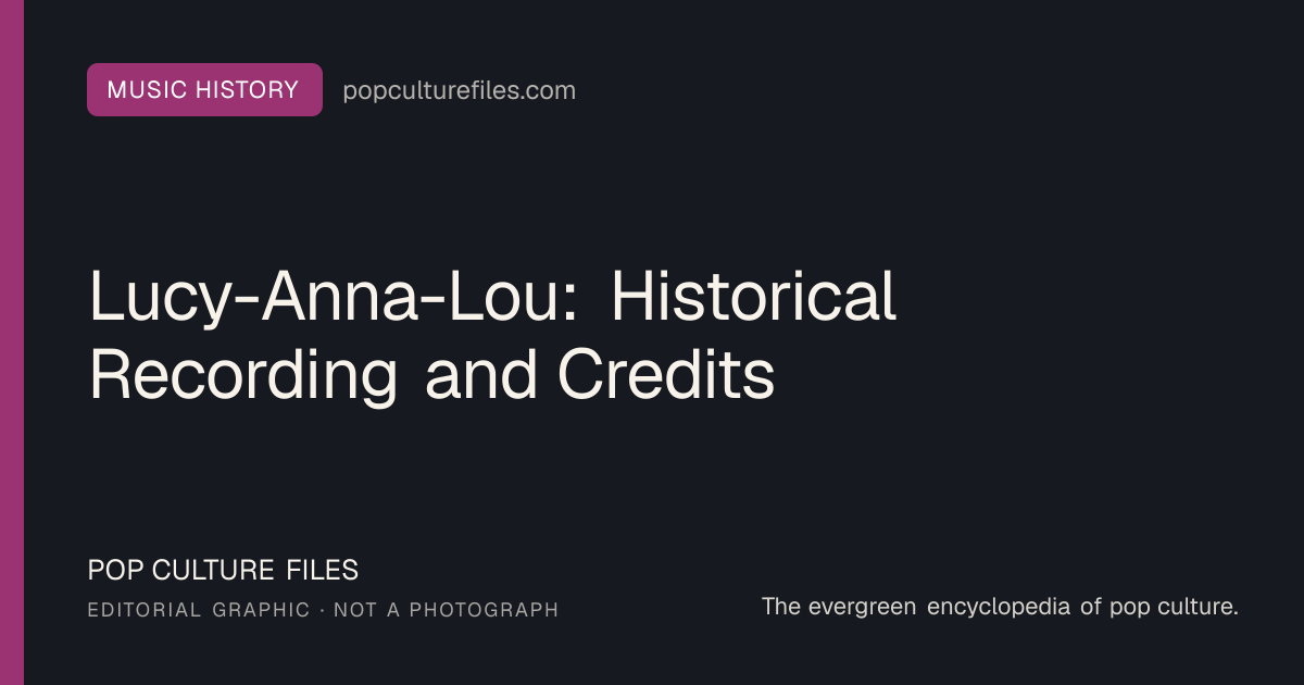 Editorial graphic for: Lucy-Anna-Lou: Historical Recording and Credits