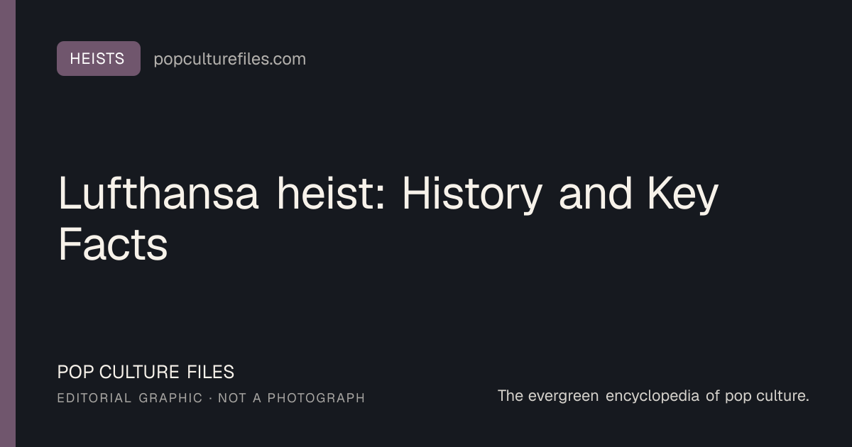Editorial graphic for: Lufthansa heist: History and Key Facts