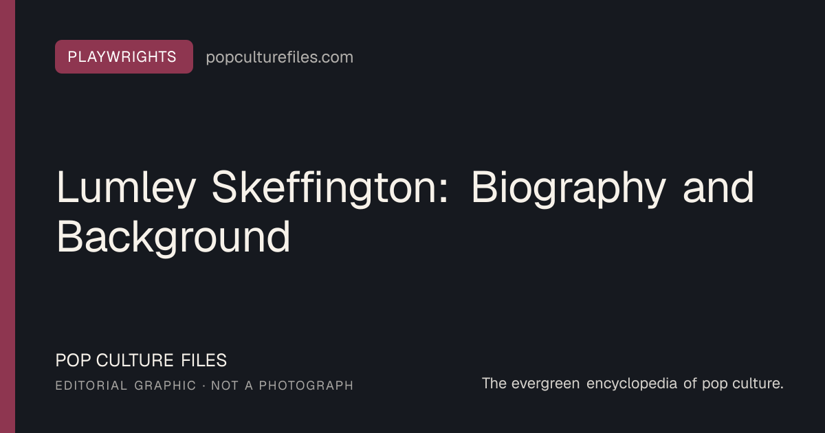 Editorial graphic for: Lumley Skeffington: Biography and Background
