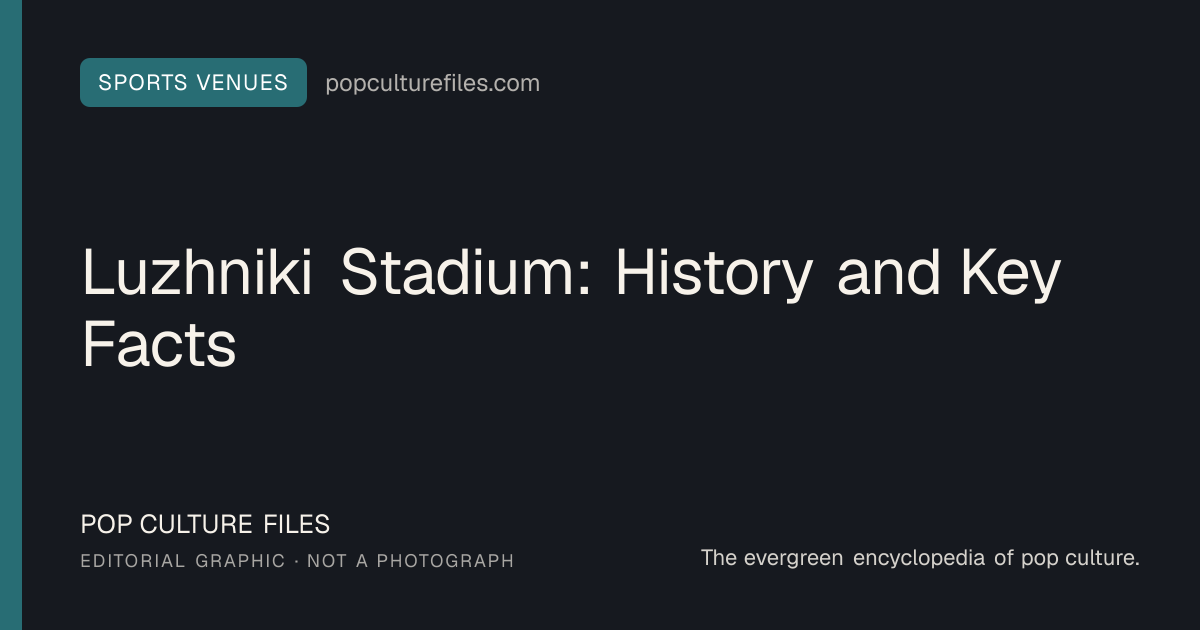 Editorial graphic for: Luzhniki Stadium: History and Key Facts