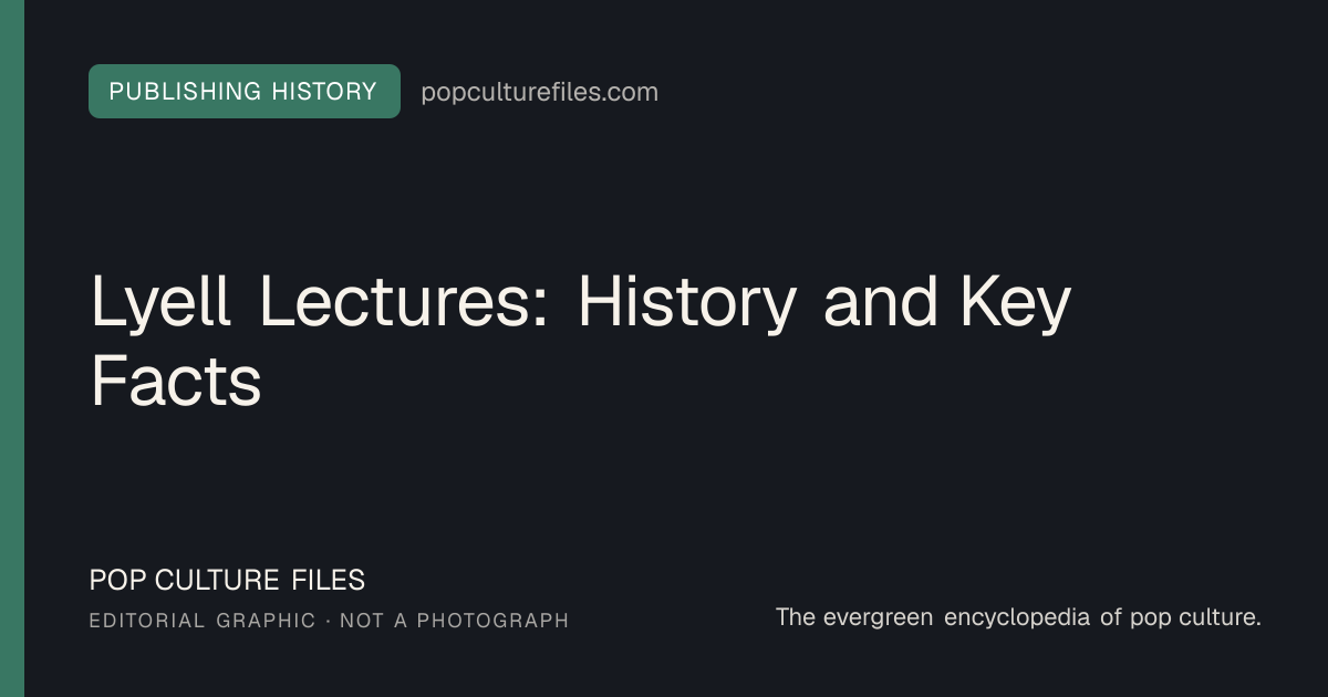 Editorial graphic for: Lyell Lectures: History and Key Facts