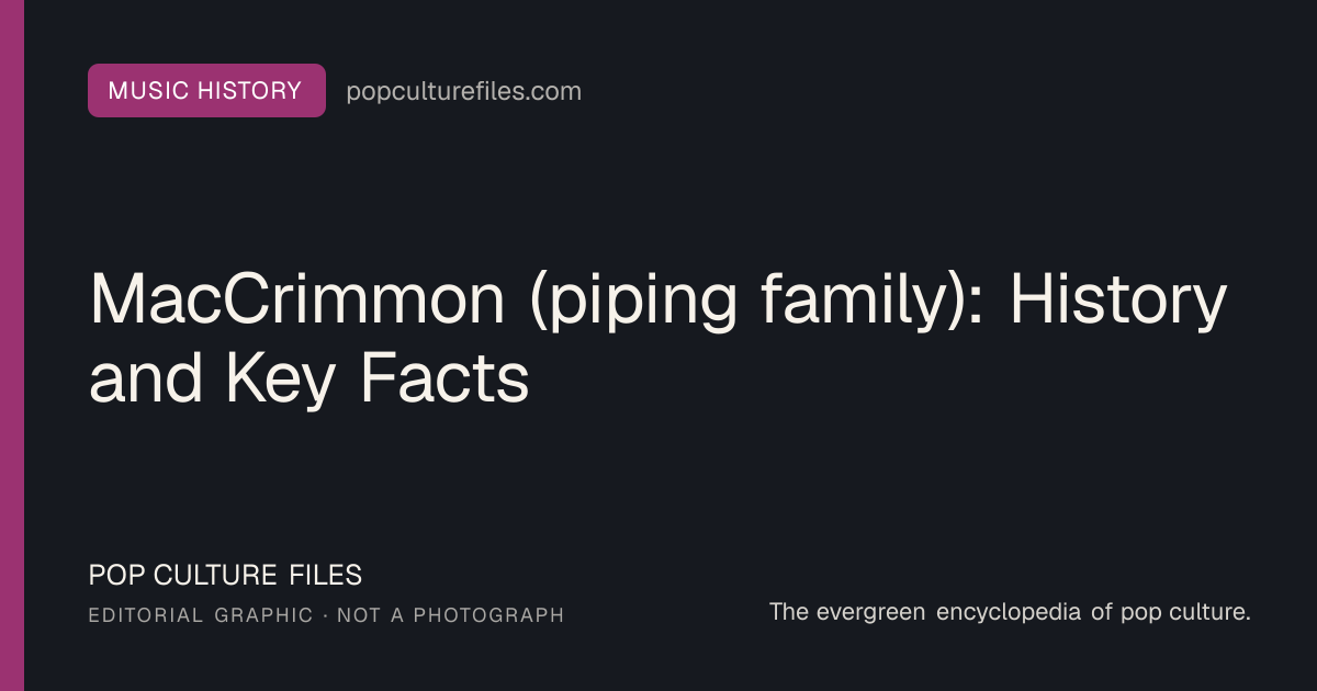 Editorial graphic for: MacCrimmon (piping family): History and Key Facts