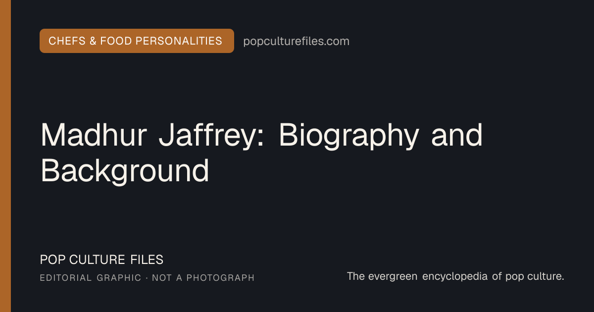 Editorial graphic for: Madhur Jaffrey: Biography and Background