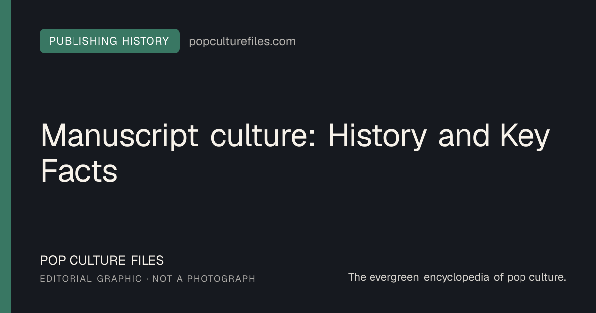 Editorial graphic for: Manuscript culture: History and Key Facts