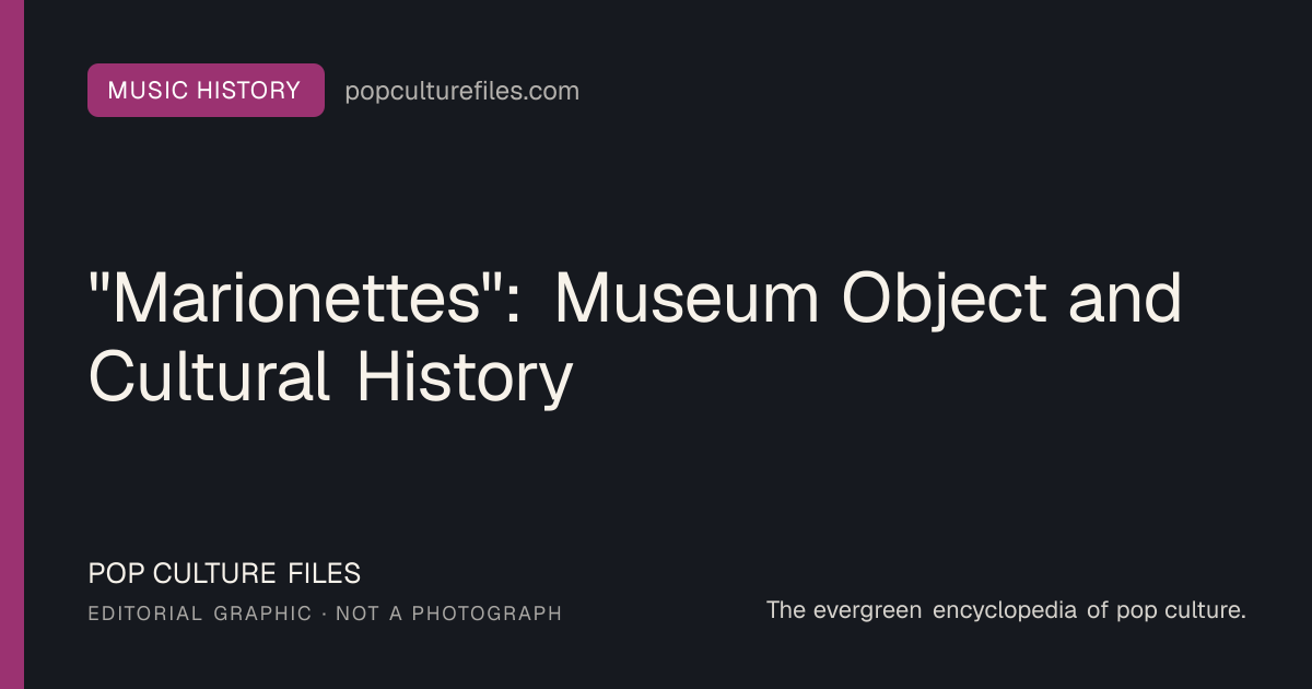 Editorial graphic for: "Marionettes": Museum Object and Cultural History
