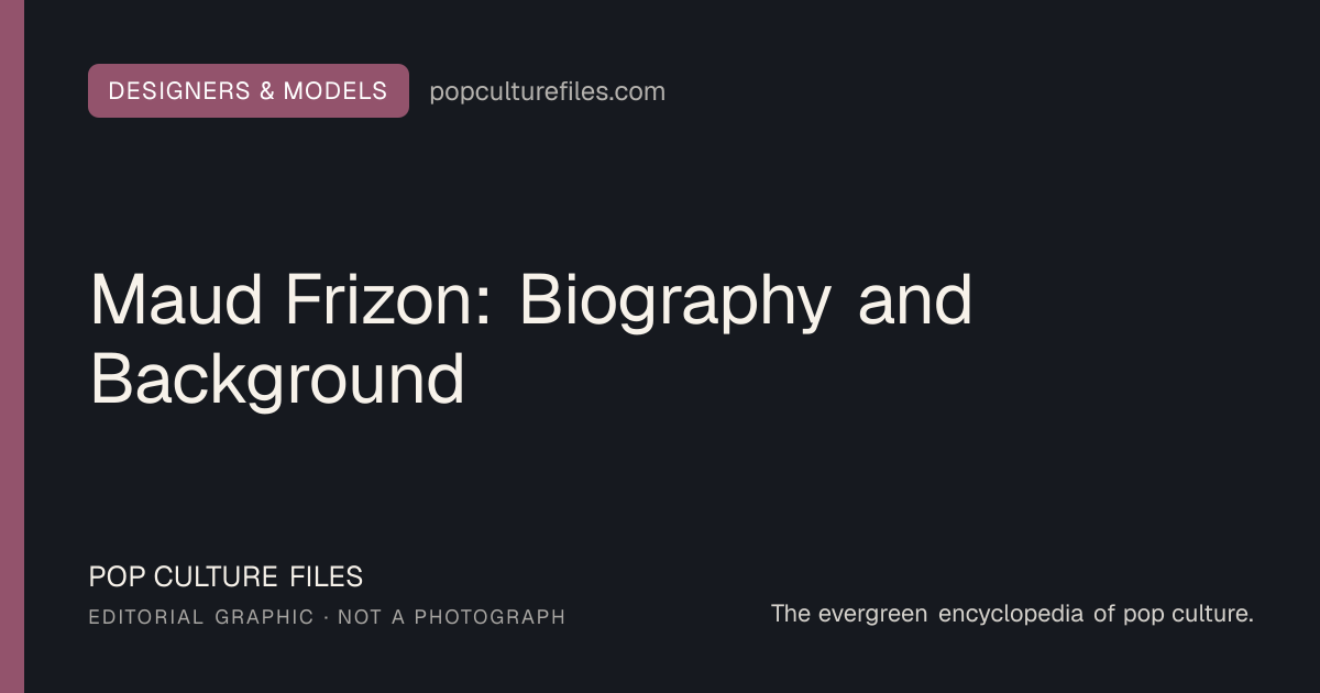 Editorial graphic for: Maud Frizon: Biography and Background