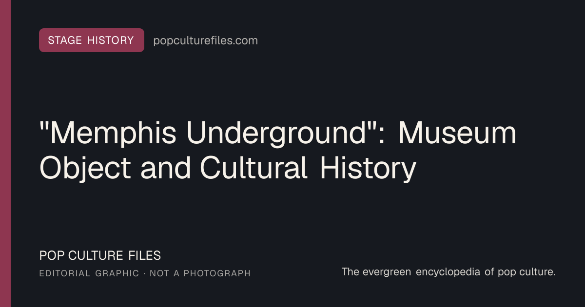 Editorial graphic for: "Memphis Underground": Museum Object and Cultural History