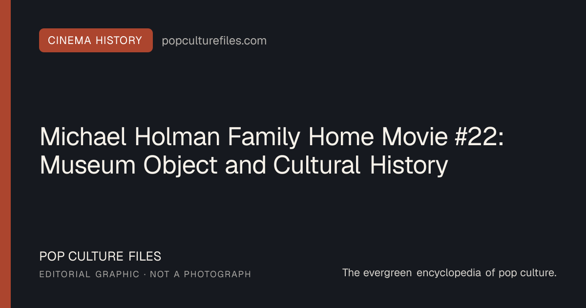 Editorial graphic for: Michael Holman Family Home Movie #22: Museum Object and Cultural History