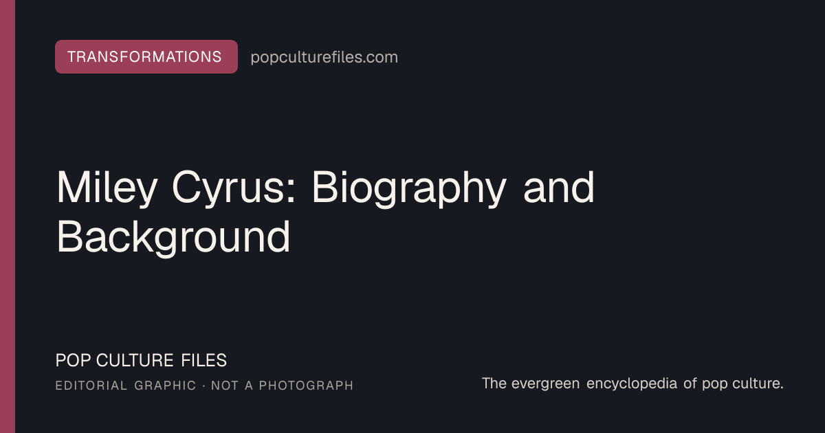 Editorial graphic for: Miley Cyrus: Biography and Background