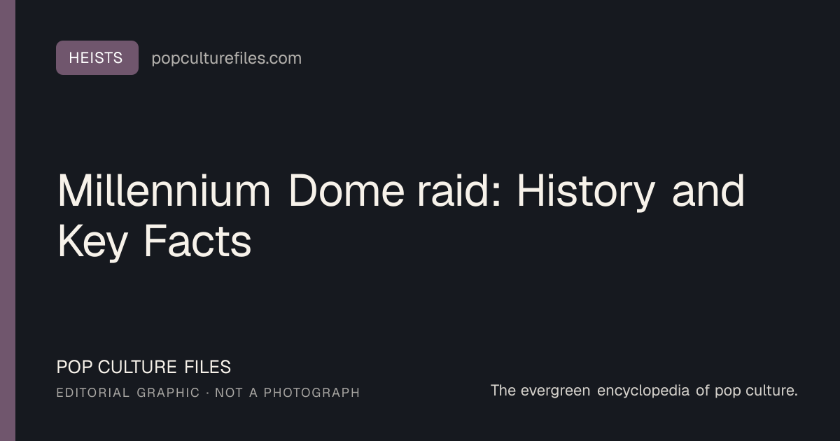 Editorial graphic for: Millennium Dome raid: History and Key Facts