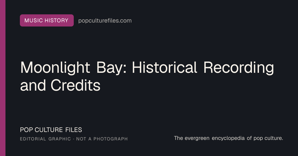Editorial graphic for: Moonlight Bay: Historical Recording and Credits