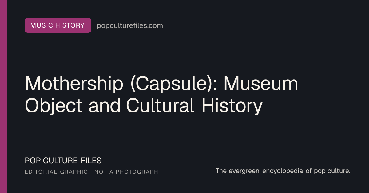 Editorial graphic for: Mothership (Capsule): Museum Object and Cultural History