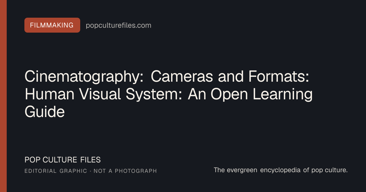 Editorial graphic for: Cinematography: Cameras and Formats: Human Visual System: An Open Learning Guide