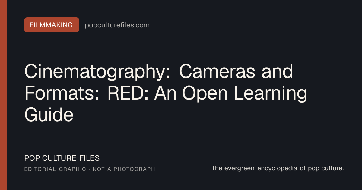 Editorial graphic for: Cinematography: Cameras and Formats: RED: An Open Learning Guide