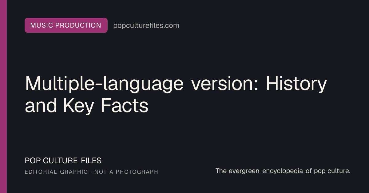 Editorial graphic for: Multiple-language version: History and Key Facts