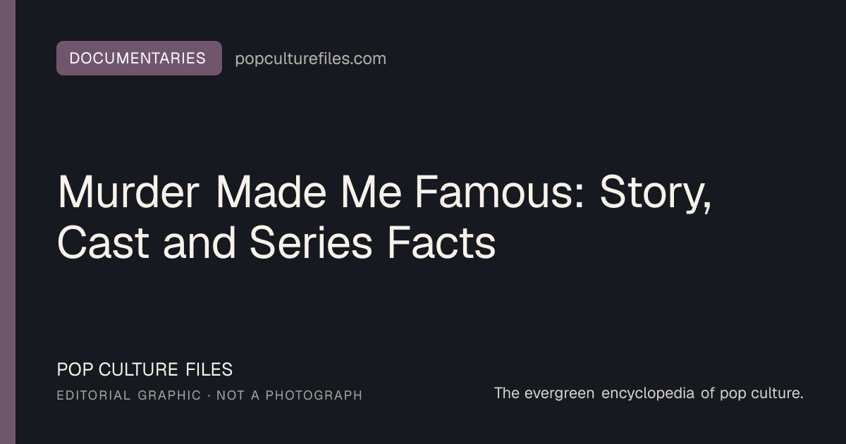 Editorial graphic for: Murder Made Me Famous: Story, Cast and Series Facts