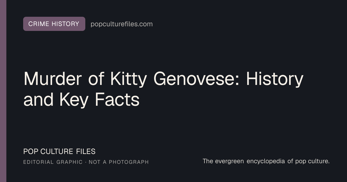 Editorial graphic for: Murder of Kitty Genovese: History and Key Facts