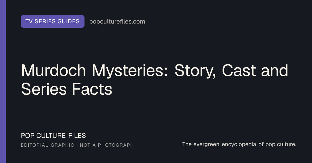 Editorial graphic for: Murdoch Mysteries: Story, Cast and Series Facts