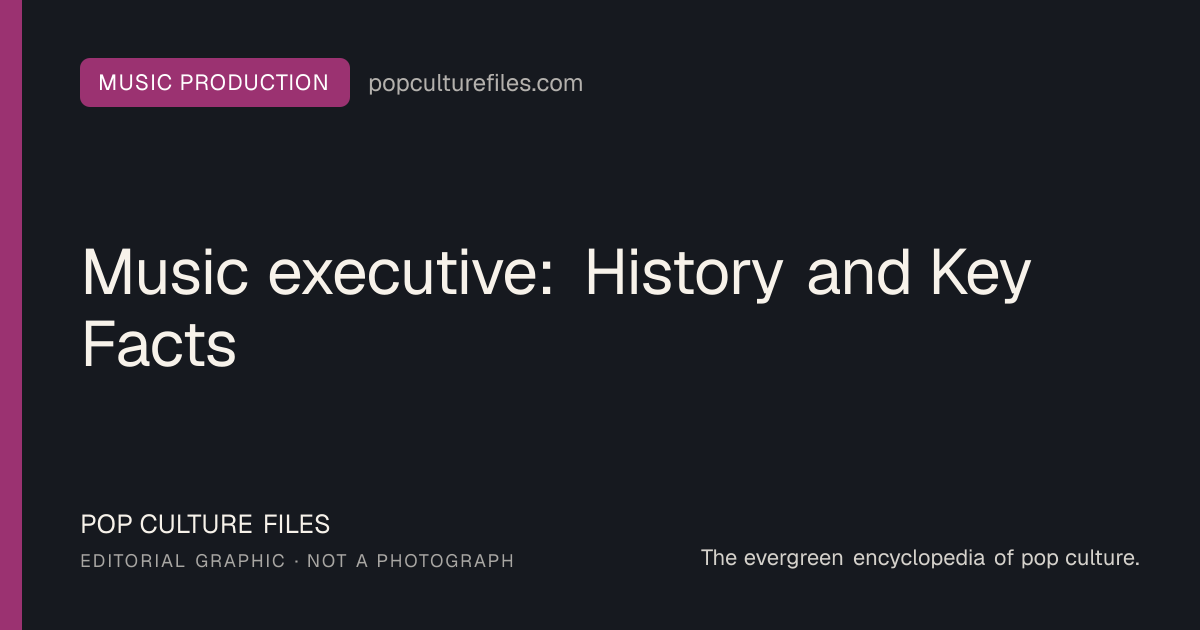 Editorial graphic for: Music executive: History and Key Facts