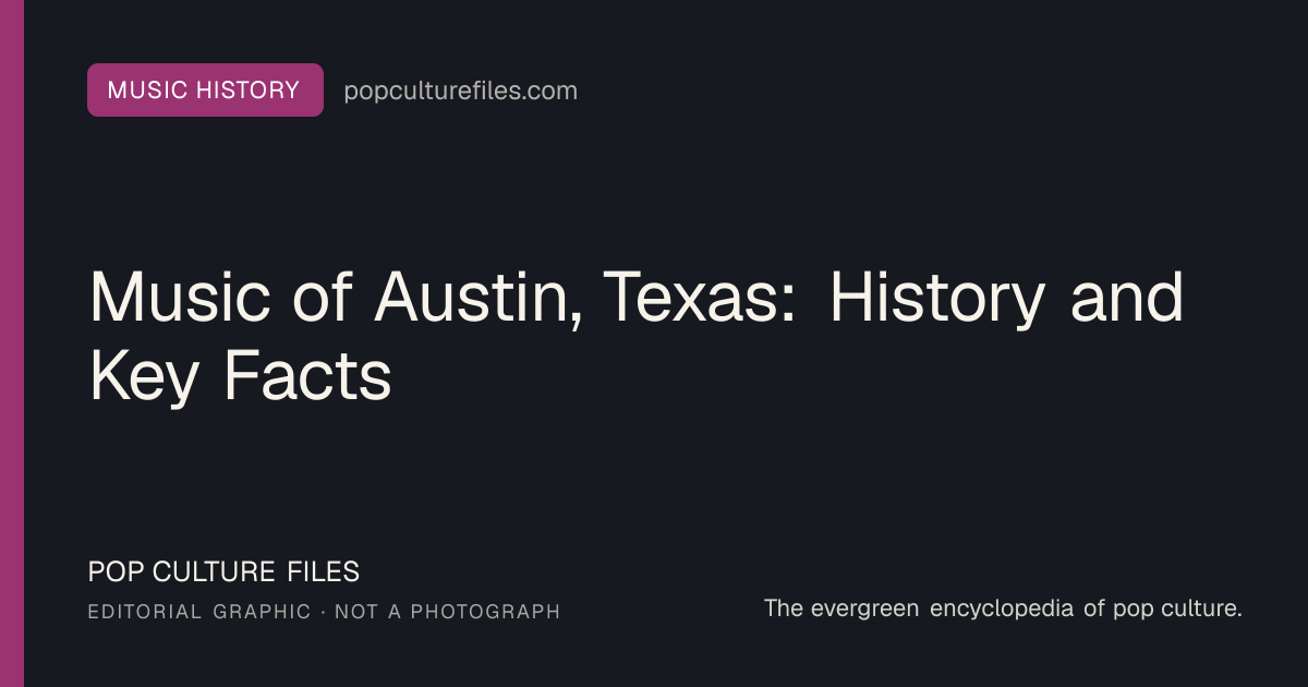 Editorial graphic for: Music of Austin, Texas: History and Key Facts