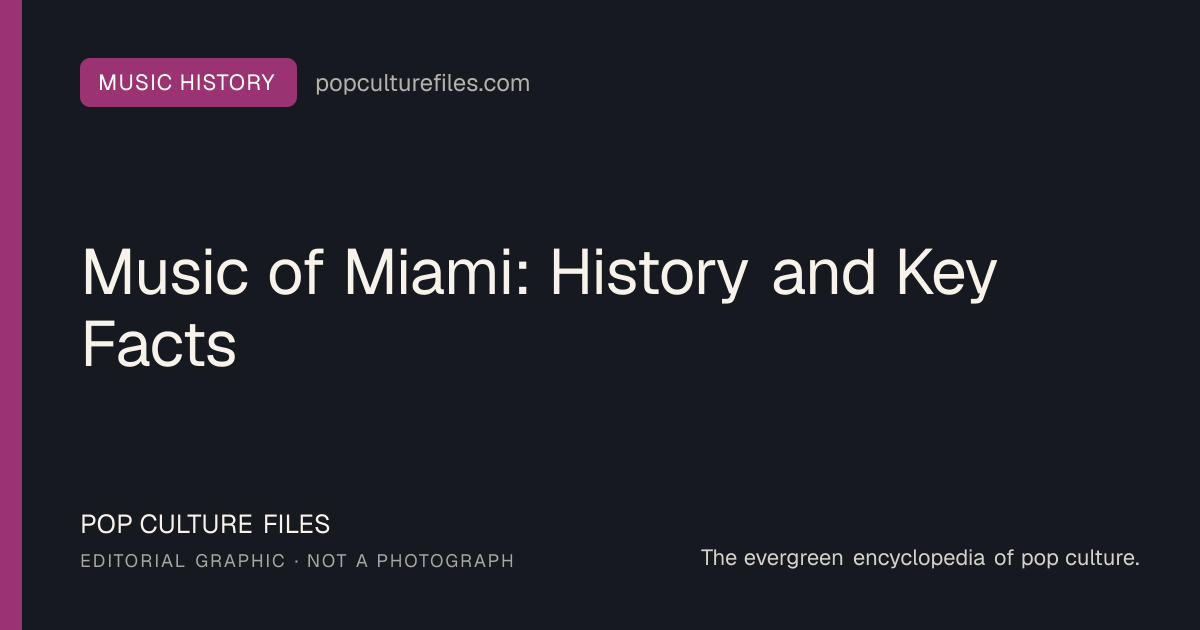 Editorial graphic for: Music of Miami: History and Key Facts