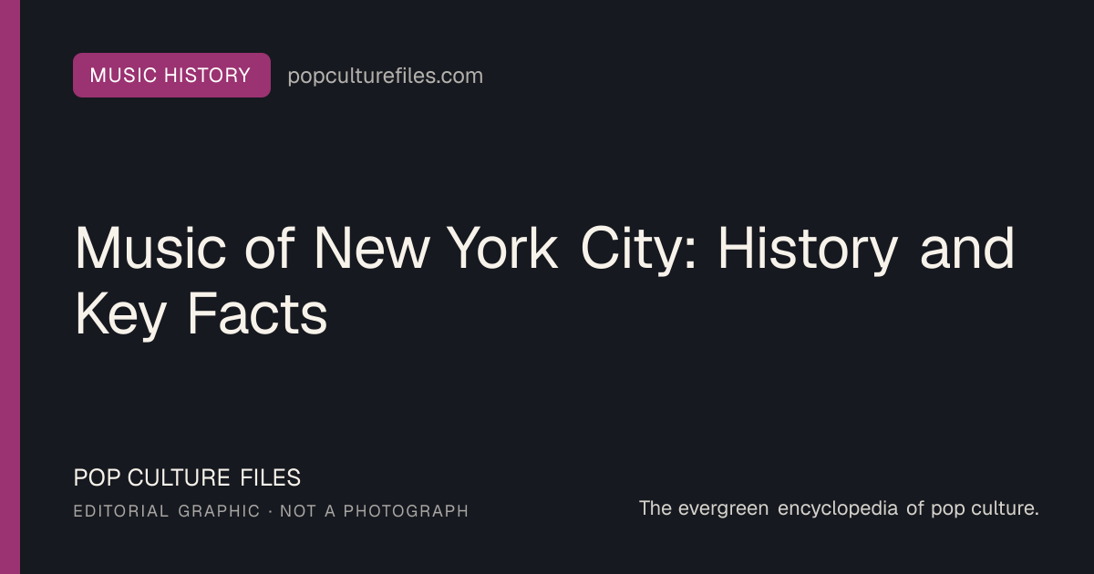 Editorial graphic for: Music of New York City: History and Key Facts