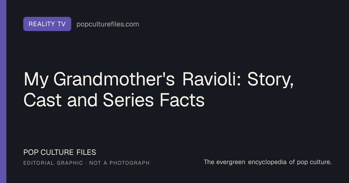 Editorial graphic for: My Grandmother's Ravioli: Story, Cast and Series Facts