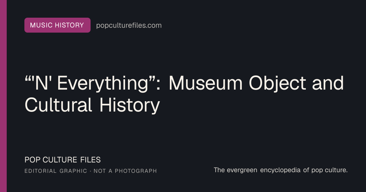 Editorial graphic for: “'N' Everything”: Museum Object and Cultural History