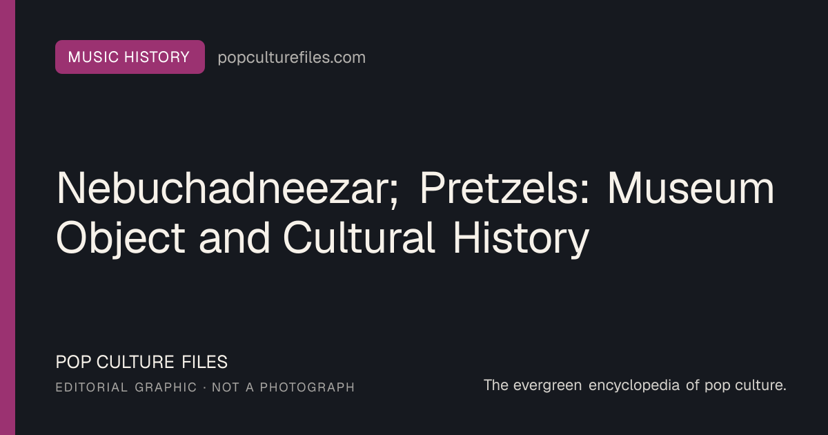 Editorial graphic for: Nebuchadneezar; Pretzels: Museum Object and Cultural History
