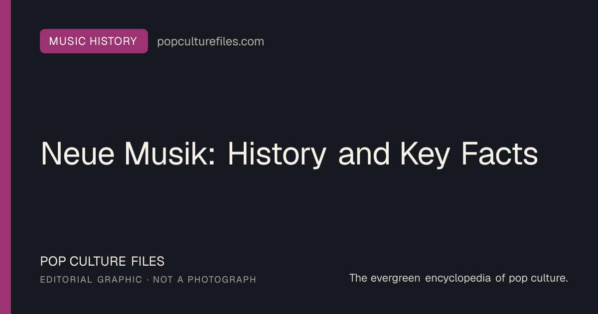 Editorial graphic for: Neue Musik: History and Key Facts