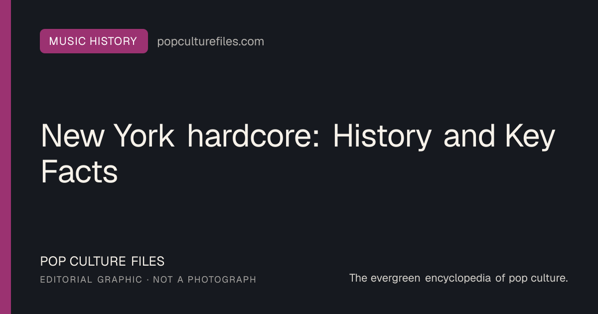 Editorial graphic for: New York hardcore: History and Key Facts