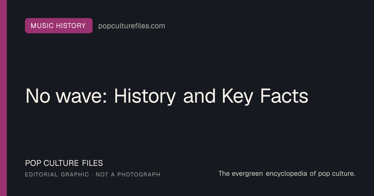 Editorial graphic for: No wave: History and Key Facts
