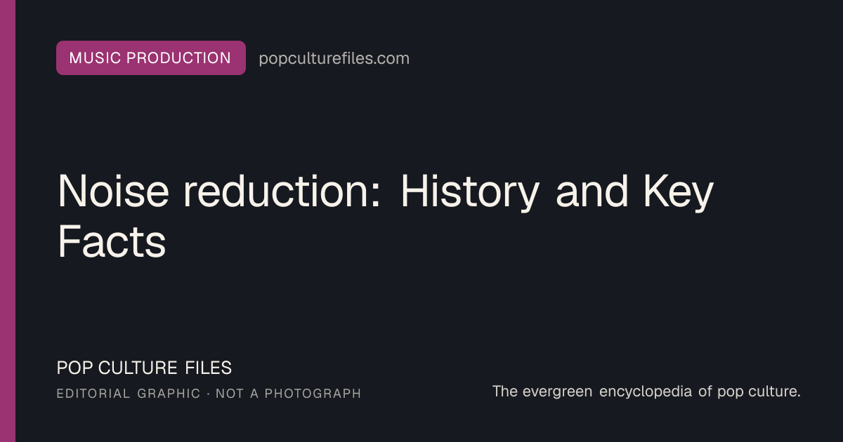 Editorial graphic for: Noise reduction: History and Key Facts