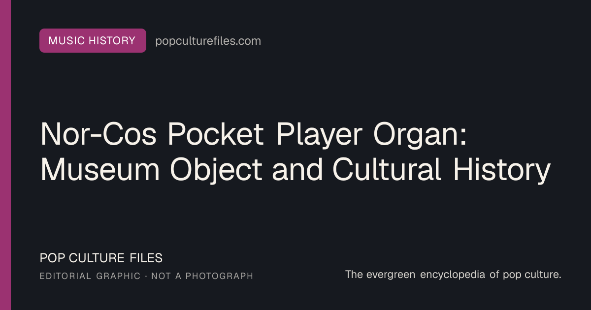 Editorial graphic for: Nor-Cos Pocket Player Organ: Museum Object and Cultural History