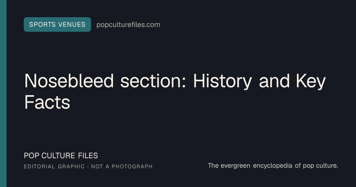 Editorial graphic for: Nosebleed section: History and Key Facts