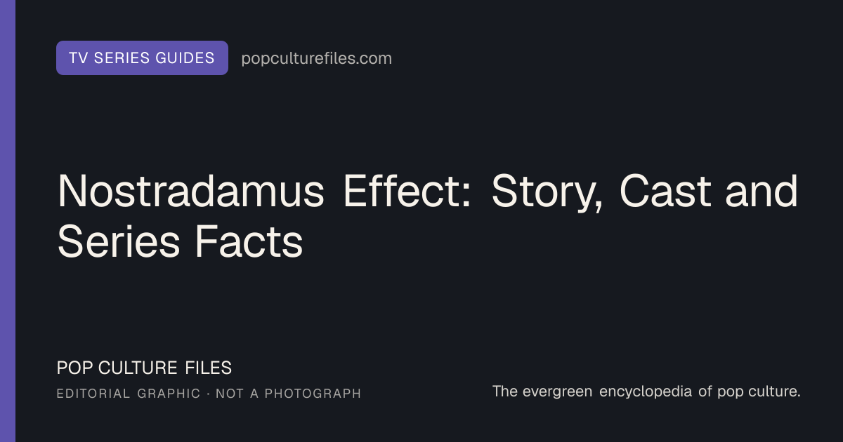 Editorial graphic for: Nostradamus Effect: Story, Cast and Series Facts