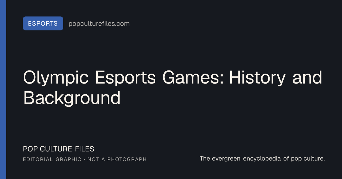Editorial graphic for: Olympic Esports Games: History and Background