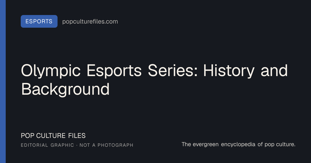 Editorial graphic for: Olympic Esports Series: History and Background