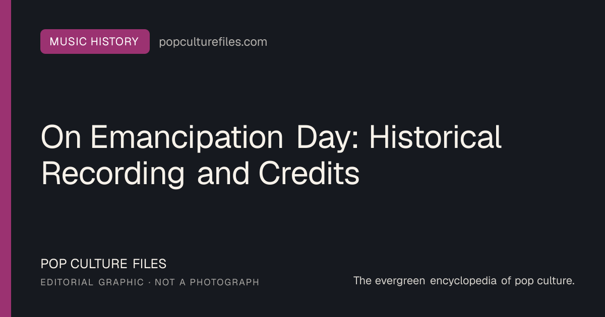 Editorial graphic for: On Emancipation Day: Historical Recording and Credits