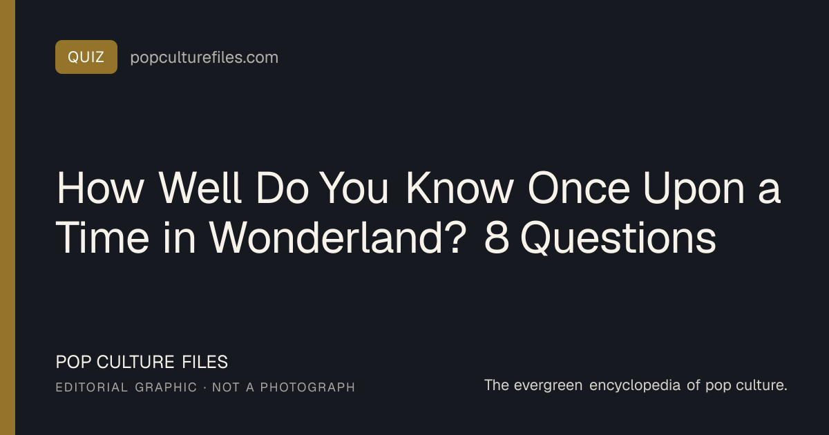 Editorial graphic for: How Well Do You Know Once Upon a Time in Wonderland? 8 Questions