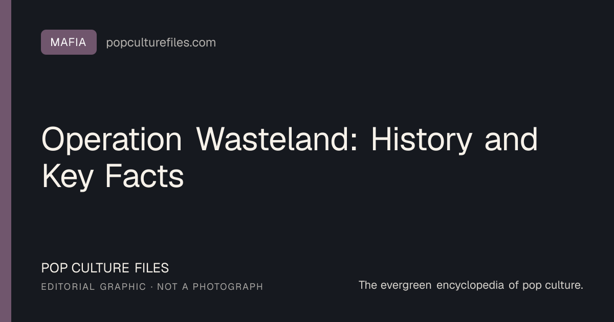 Editorial graphic for: Operation Wasteland: History and Key Facts