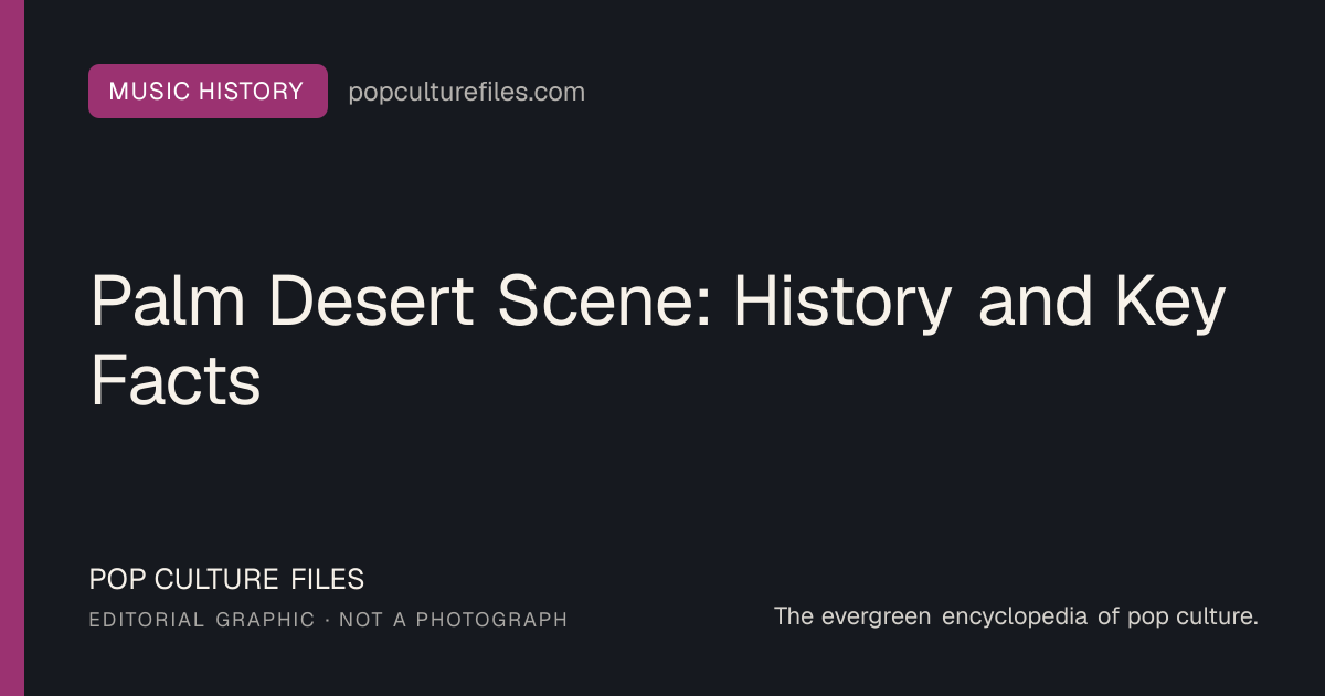 Editorial graphic for: Palm Desert Scene: History and Key Facts