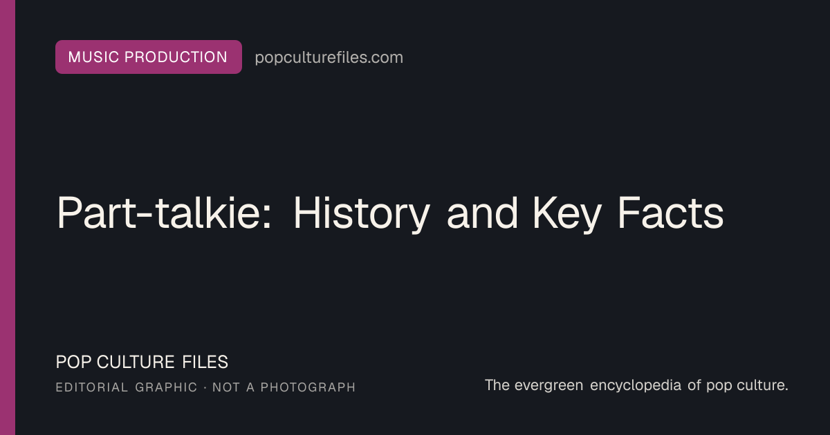 Editorial graphic for: Part-talkie: History and Key Facts
