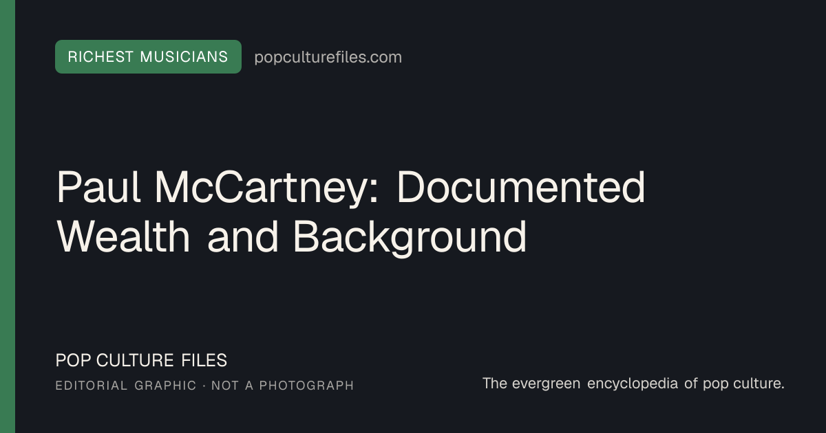 Editorial graphic for: Paul McCartney: Documented Wealth and Background