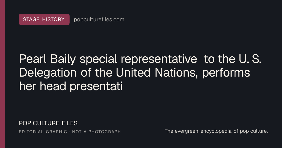Editorial graphic for: Pearl Baily special representative to the U. S. Delegation of the United Nations, performs her head presentation on Michael Savoy, much to the delight of the students at the Youth 