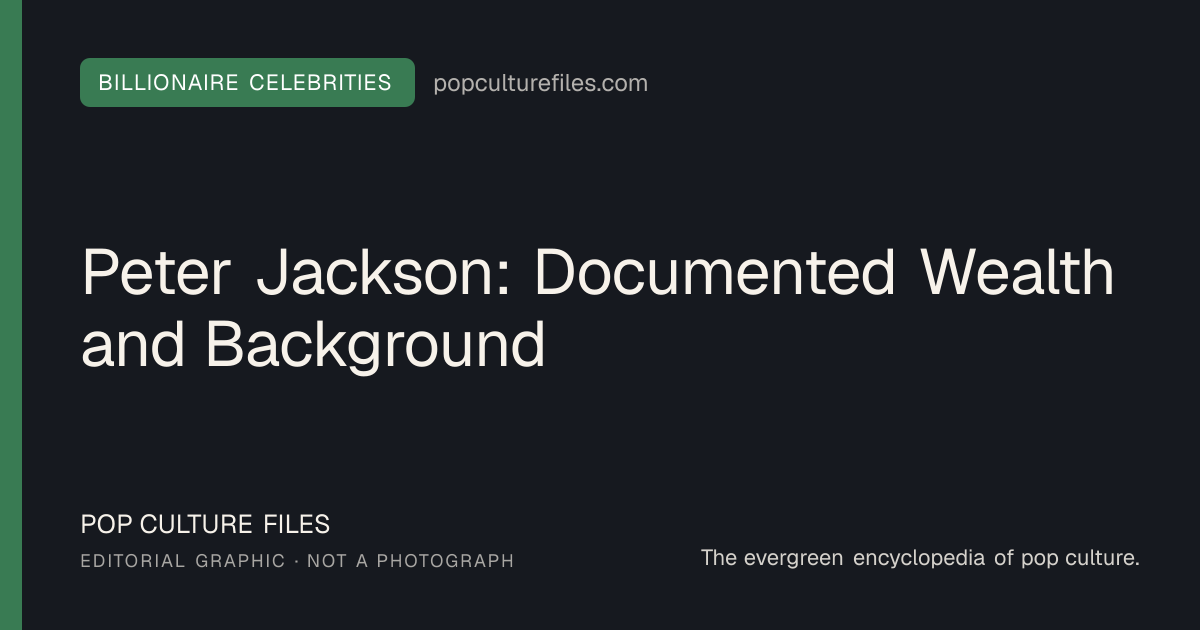 Editorial graphic for: Peter Jackson: Documented Wealth and Background