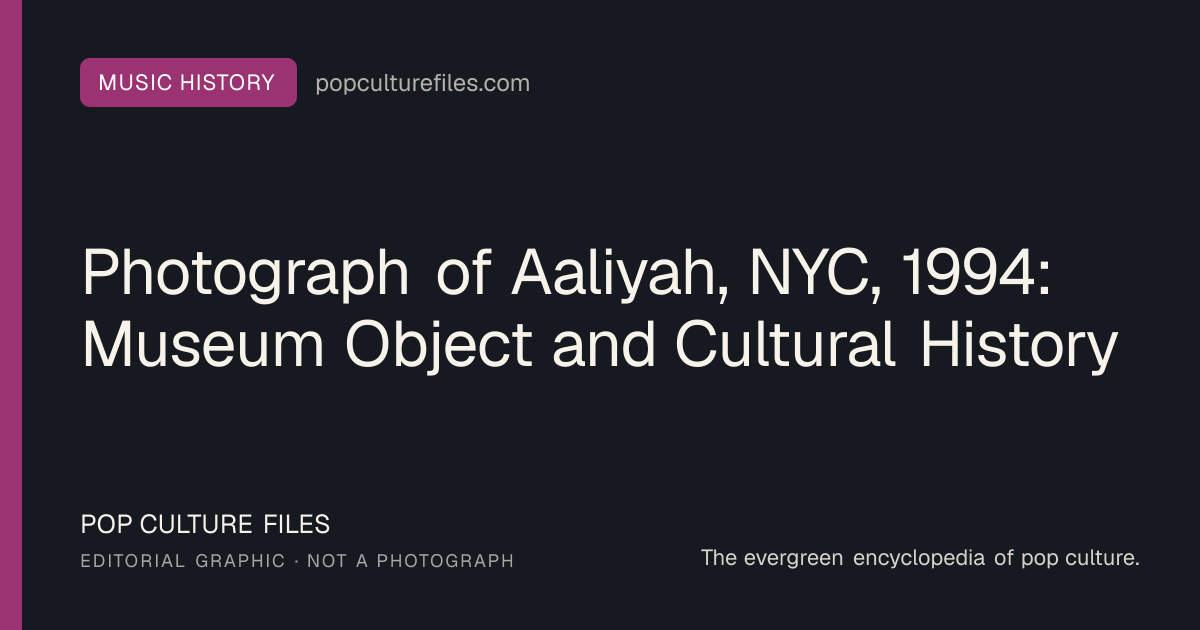 Editorial graphic for: Photograph of Aaliyah, NYC, 1994: Museum Object and Cultural History