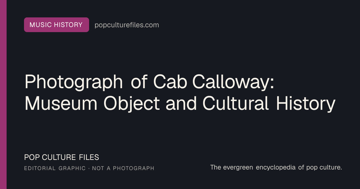 Editorial graphic for: Photograph of Cab Calloway: Museum Object and Cultural History