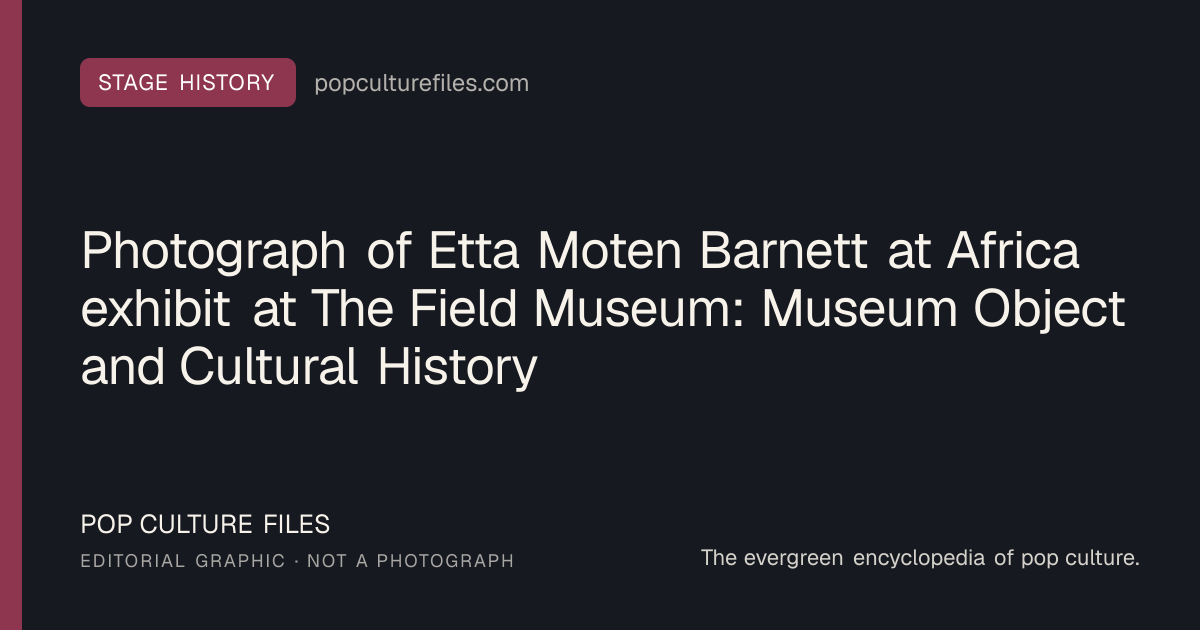 Editorial graphic for: Photograph of Etta Moten Barnett at Africa exhibit at The Field Museum: Museum Object and Cultural History