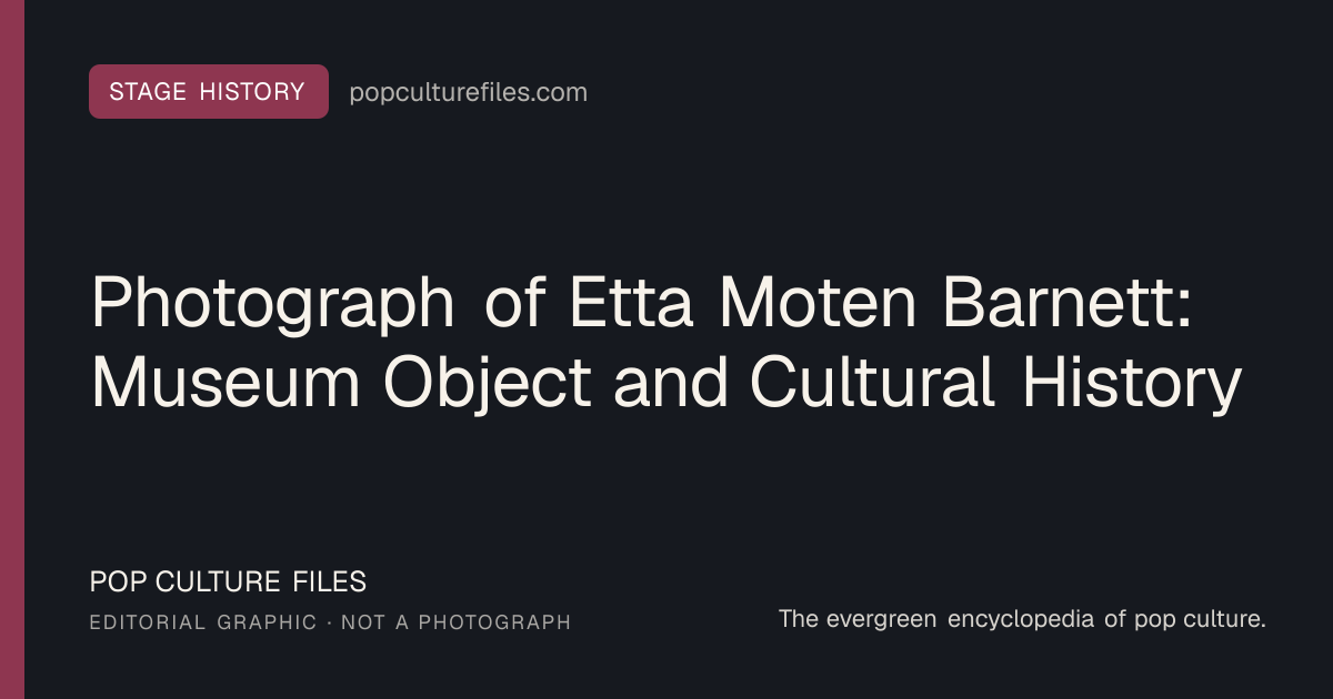 Editorial graphic for: Photograph of Etta Moten Barnett: Museum Object and Cultural History